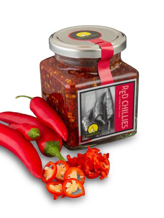 Red Chillies in jar