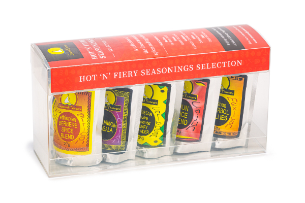 Seasoned Pioneers Hot & Fiery seasoning selection spice gift box