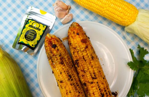 BBQ Corn With Gochujang Chipotle Mayo