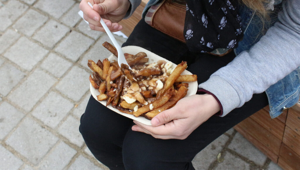 Canadian Poutine, chips with cheese and gravy